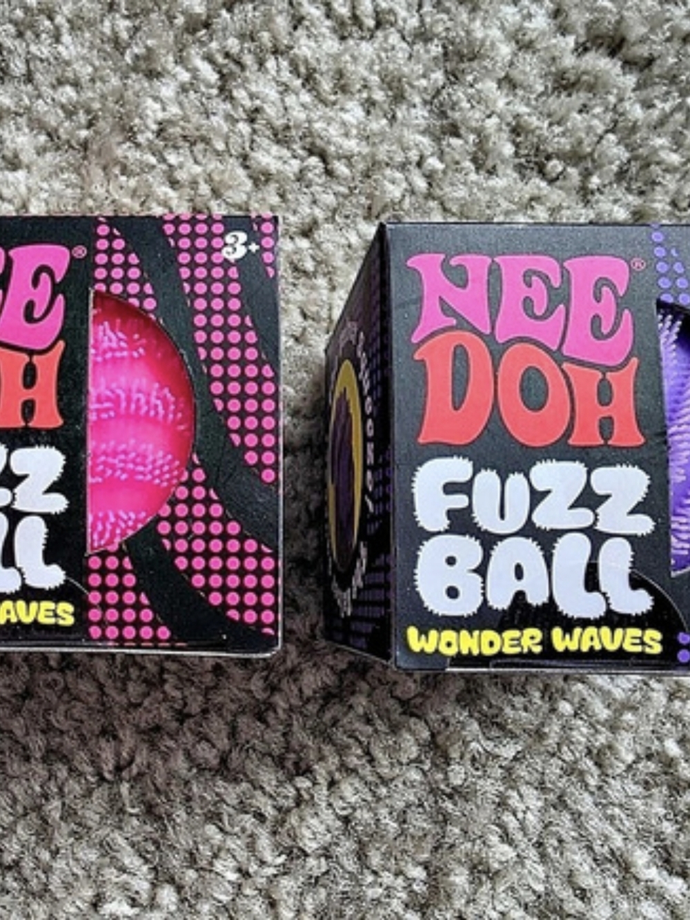 *AUTHENTIC* NeeDoh Fuzz Ball Wonder Waves Set Pink & Purple NWT